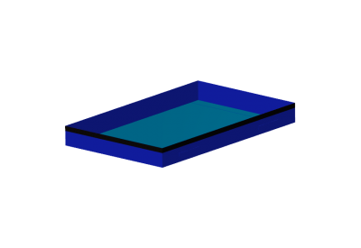 Bas för softtop - 200x125x20 cm - blå