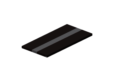 Mattenoberteil aus Stretchgewebe - 300x150x10 cm - schwarz/grau