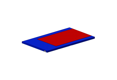 Crash-mat with strech material top