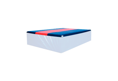 Topp i stretchstoff for airmatte - 400x240x15 cm - blå/rød