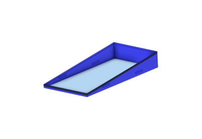 Ersatzboden für weiche Keilmatte - 300x150x10/45 cm - blau