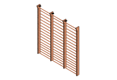 Wall Bars with overhang - 3 sections