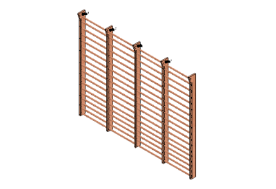 Wall Bars with overhang - 4 sections