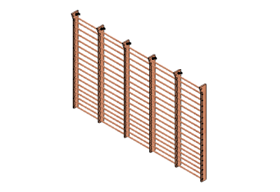 Wall Bars with overhang - 5 sections